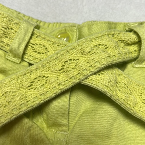 Janie and Jack baby girl shorts lime green braided belt - Picture 2 of 5